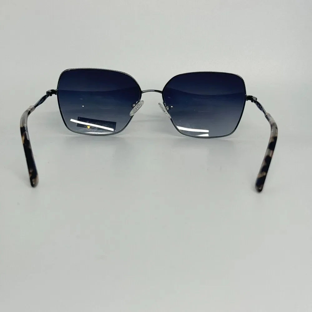BCBGMAXAZRIA Sizzling Gunmetal Silver Sunglasses‎ 56-15-135 H13466